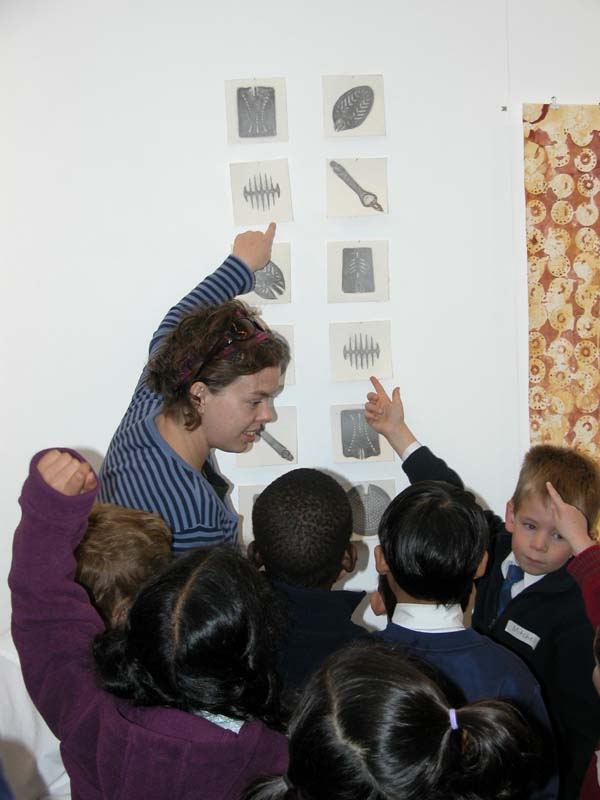 artist talk with school group