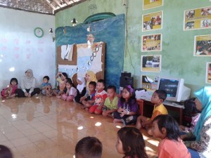 Songs and stories at the beginning and end of the day.